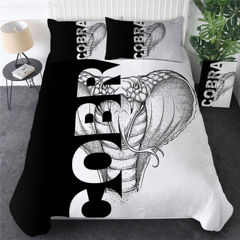 Image of Wolf Set Letters Cool Black White Bedding Set - Beddingify