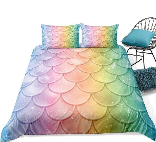 Colorful Mermaid Scale Bedding Set - Beddingify