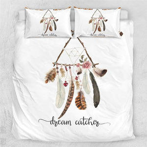 Dreamcatcher Boho Feathers Comforter Set - Beddingify