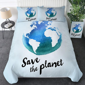 Earth Save the Planet Comforter Set - Beddingify