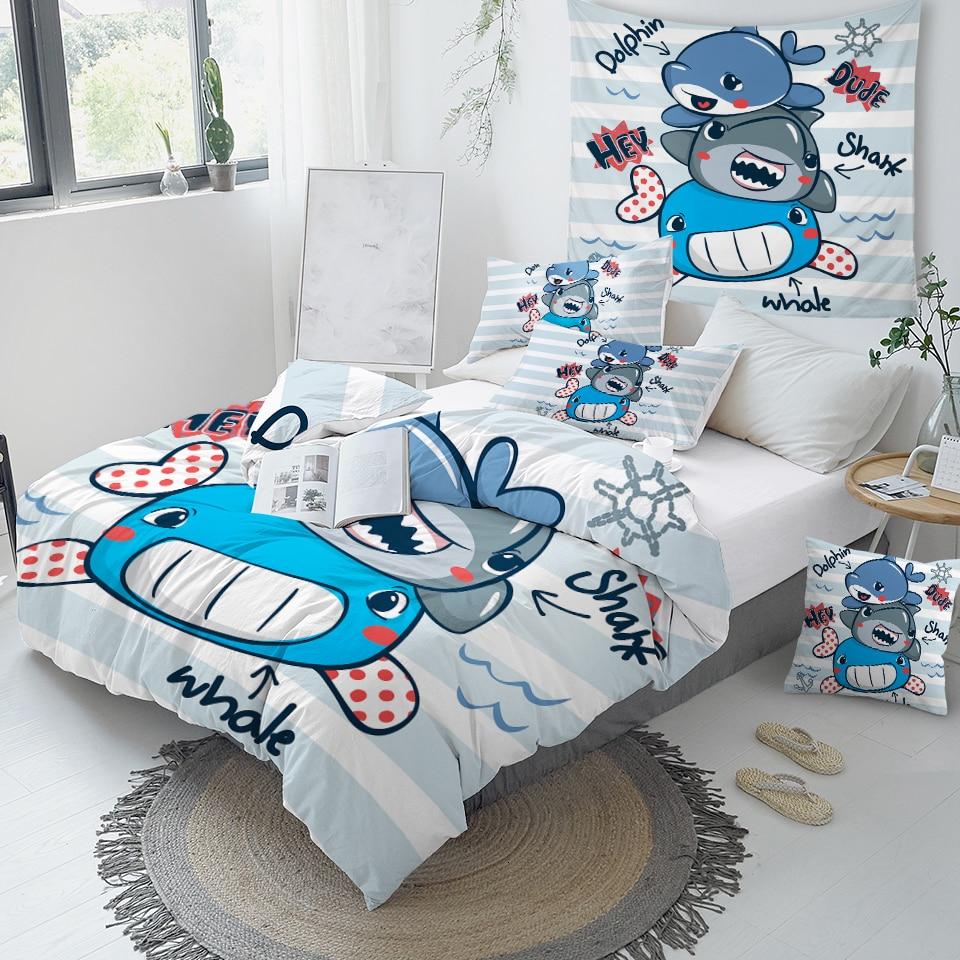 Baby Cartoon Shark Comforter Set - Beddingify