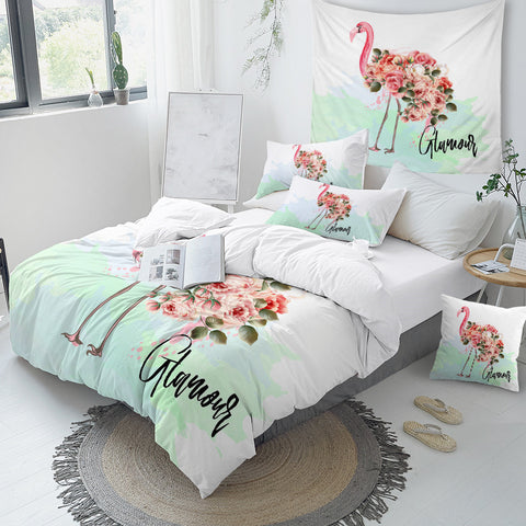 Image of Glamour Flamingo Bedding Set - Beddingify