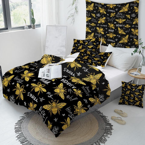 Image of Honey Bee Comforter Set - Beddingify