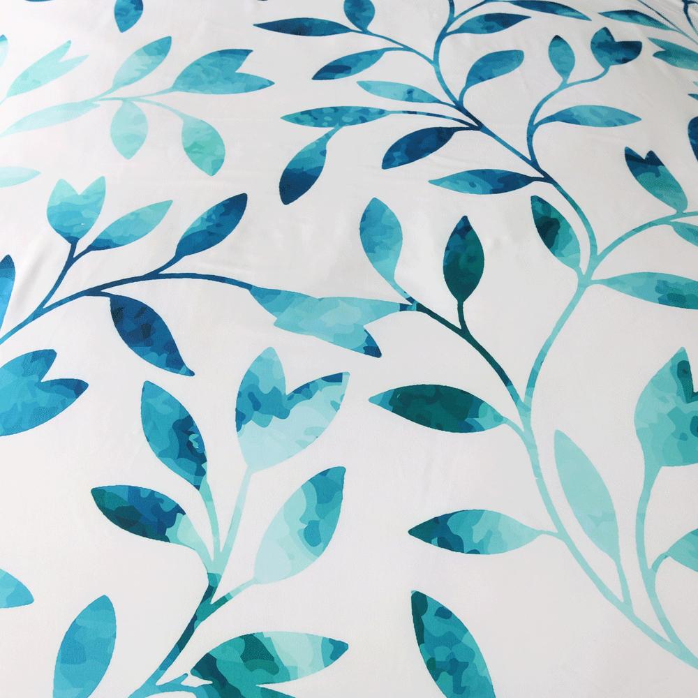 Blue Leaf Comforter Set - Beddingify
