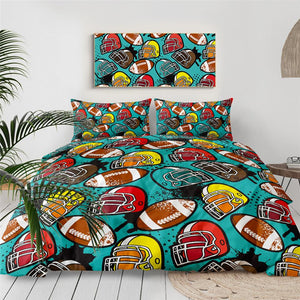 Ball Helmet Comforter Set - Beddingify