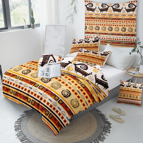 Image of Geometric Aztec African Comforter Set - Beddingify