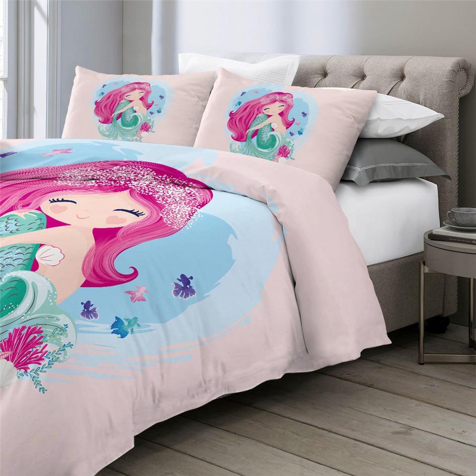 Pink Mermaid Girls Comforter Set - Beddingify