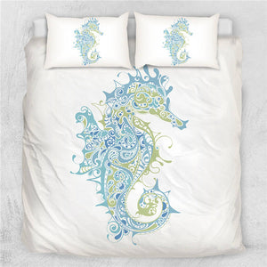 Seahorse Themed Bedding Set - Beddingify