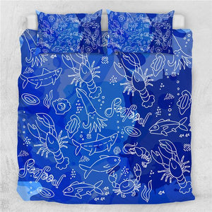 Blue Sea Animals Comforter Set - Beddingify