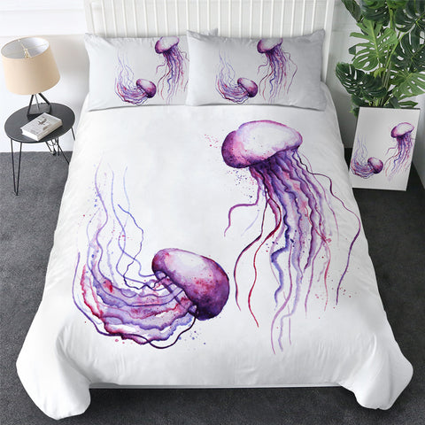 Image of Purple Jellyfish Bedding Set - Beddingify