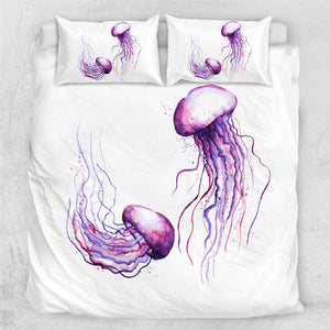 Purple Jellyfish Bedding Set - Beddingify