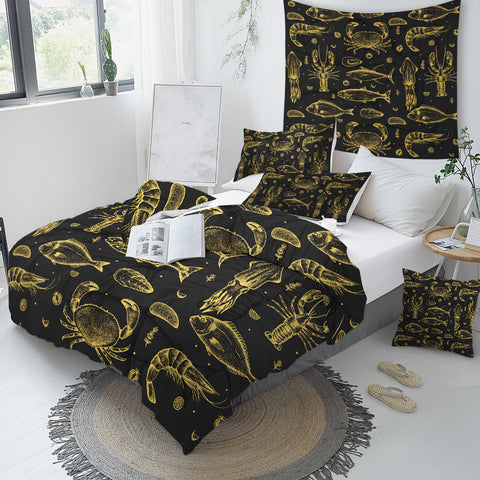 Image of Golden Sea Animal Bedding Set - Beddingify