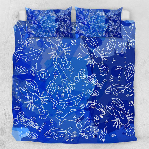 Image of Blue Sea Animals Comforter Set - Beddingify