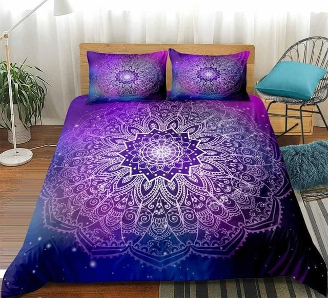 Purple Lotus Mandala Bedding Set - Beddingify