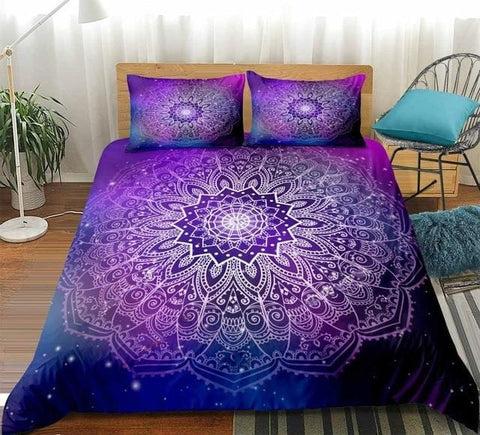 Image of Purple Lotus Mandala Bedding Set - Beddingify