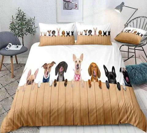 Image of Cute Dogs Comforter Set - Beddingify