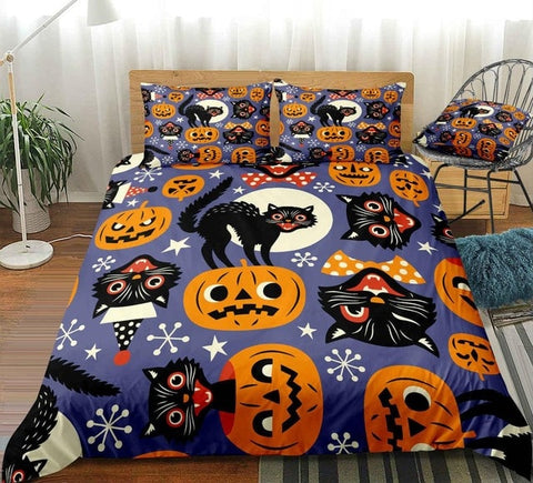 Image of Halloween Black Cats Bedding Set - Beddingify