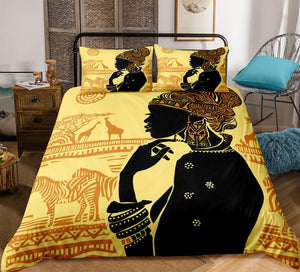 Adorable African Woman Bedding Set - Beddingify