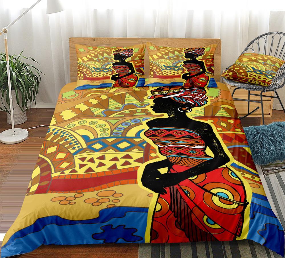 African Woman Comforter Set - Beddingify
