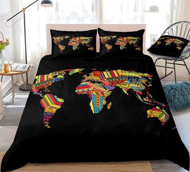 African Map Bedding Set - Beddingify