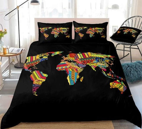 Image of African Map Comforter Set - Beddingify