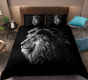 Black Lion Pattern Bedding Set - Beddingify