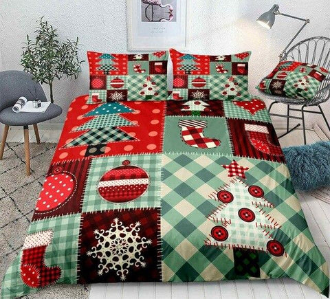 Image of Christmas Trees And Gifts Comforter Set - Beddingify