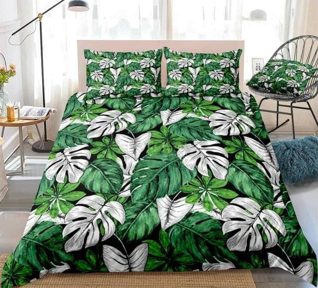 Tropical Plant Palm Leaf Bedding Set - Beddingify