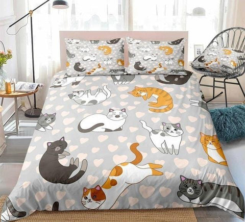 Image of Lovely Cat Bedding Set - Beddingify
