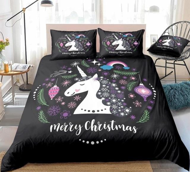 Cartoon Print Unicorn Bedding Set - Beddingify