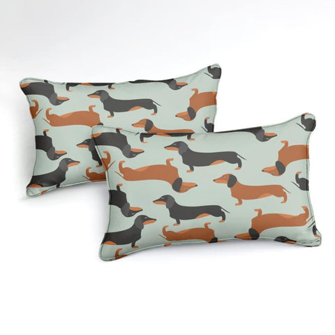 Image of Cute Sausage Dog Comforter Set - Beddingify