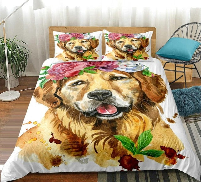 Golden Retriever Dog Bedding Set - Beddingify