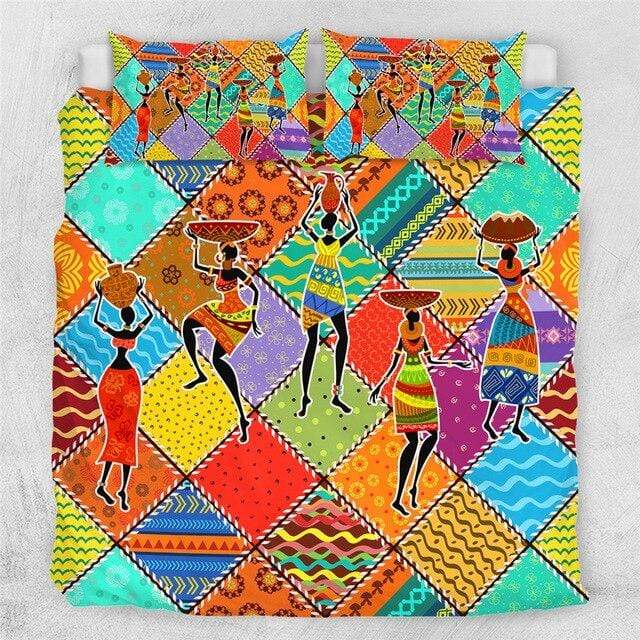 Dancing African Woman Comforter Set - Beddingify