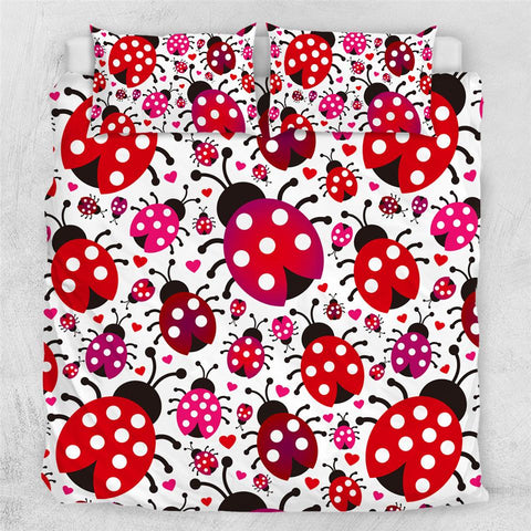 Image of Red Ladybug Comforter Set - Beddingify