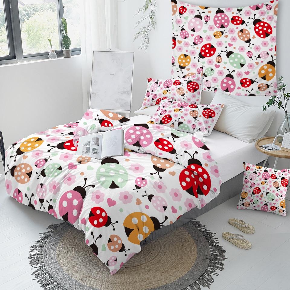 Pink Ladybug Kids Comforter Set - Beddingify