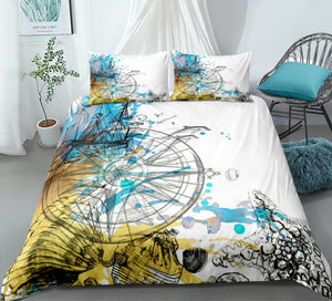 Colorful Compass Colorful Bedding Set - Beddingify
