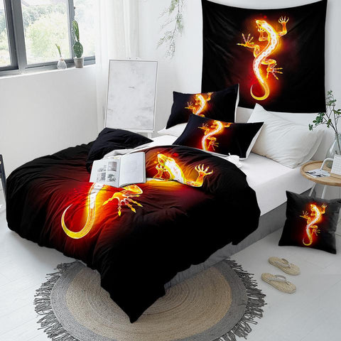 Image of Golden Salamander Comforter Set - Beddingify