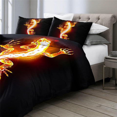 Image of Golden Salamander Comforter Set - Beddingify