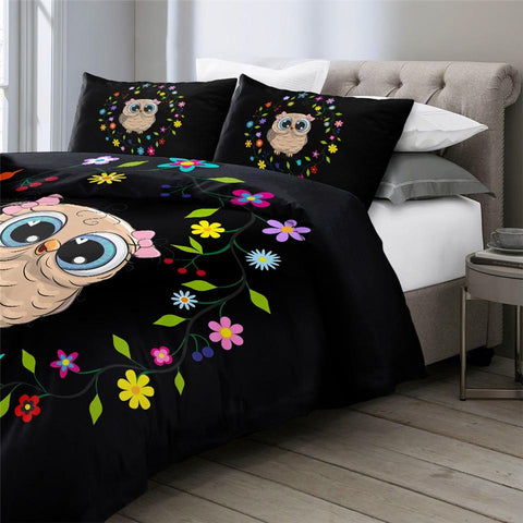 Image of Cute Owl Comforter Set for Kids - Beddingify