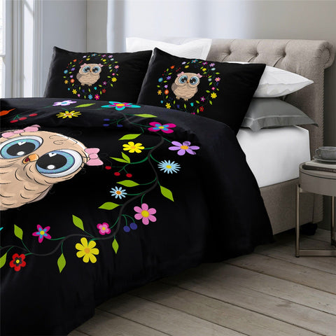 Image of Cute Owl Bedding Set for Kids - Beddingify