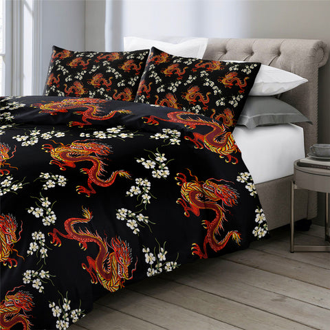 Image of Eastern Dragons Bedding Set - Beddingify