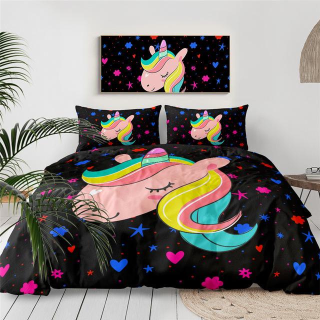 Unicorn Kid Girly Comforter Set - Beddingify