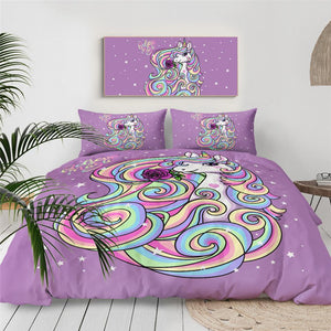 Unicorn Girly Comforter Set - Beddingify