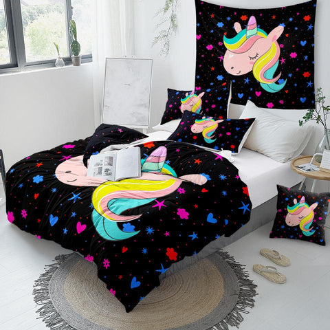 Image of Unicorn Kid Girly Comforter Set - Beddingify