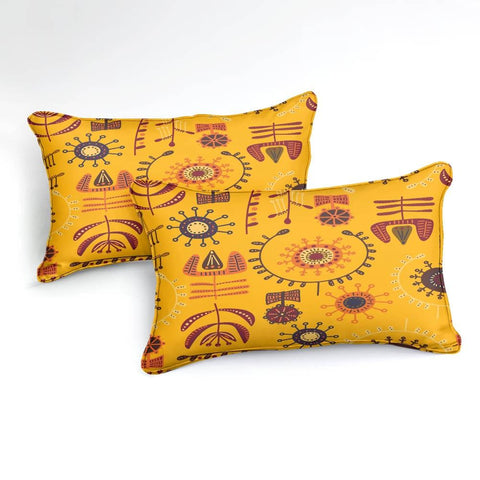 Image of Yellow African Ethnic Comforter Set - Beddingify