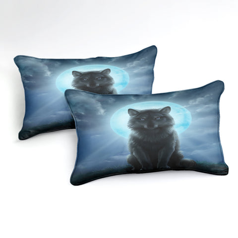 Image of Blue Moon Wild Wolf Bedding Set - Beddingify