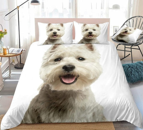 Image of White Terrier Bedding Set - Beddingify