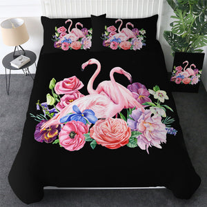 Floral Flamingo Bedding Set - Beddingify