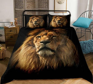 3D Africa Lion Comforter Set - Beddingify