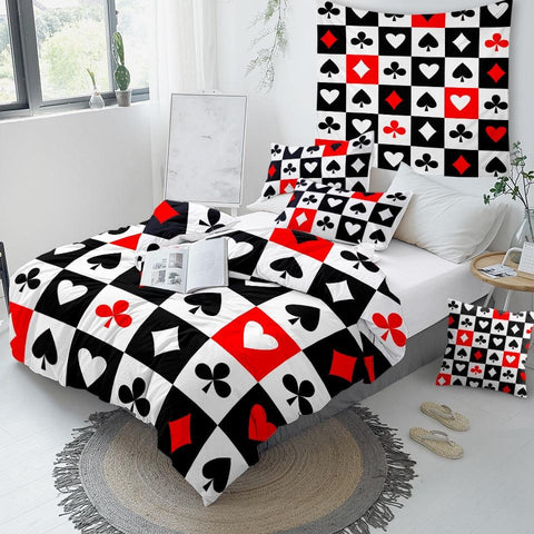 Image of Poker Series Modern Comforter Set - Beddingify